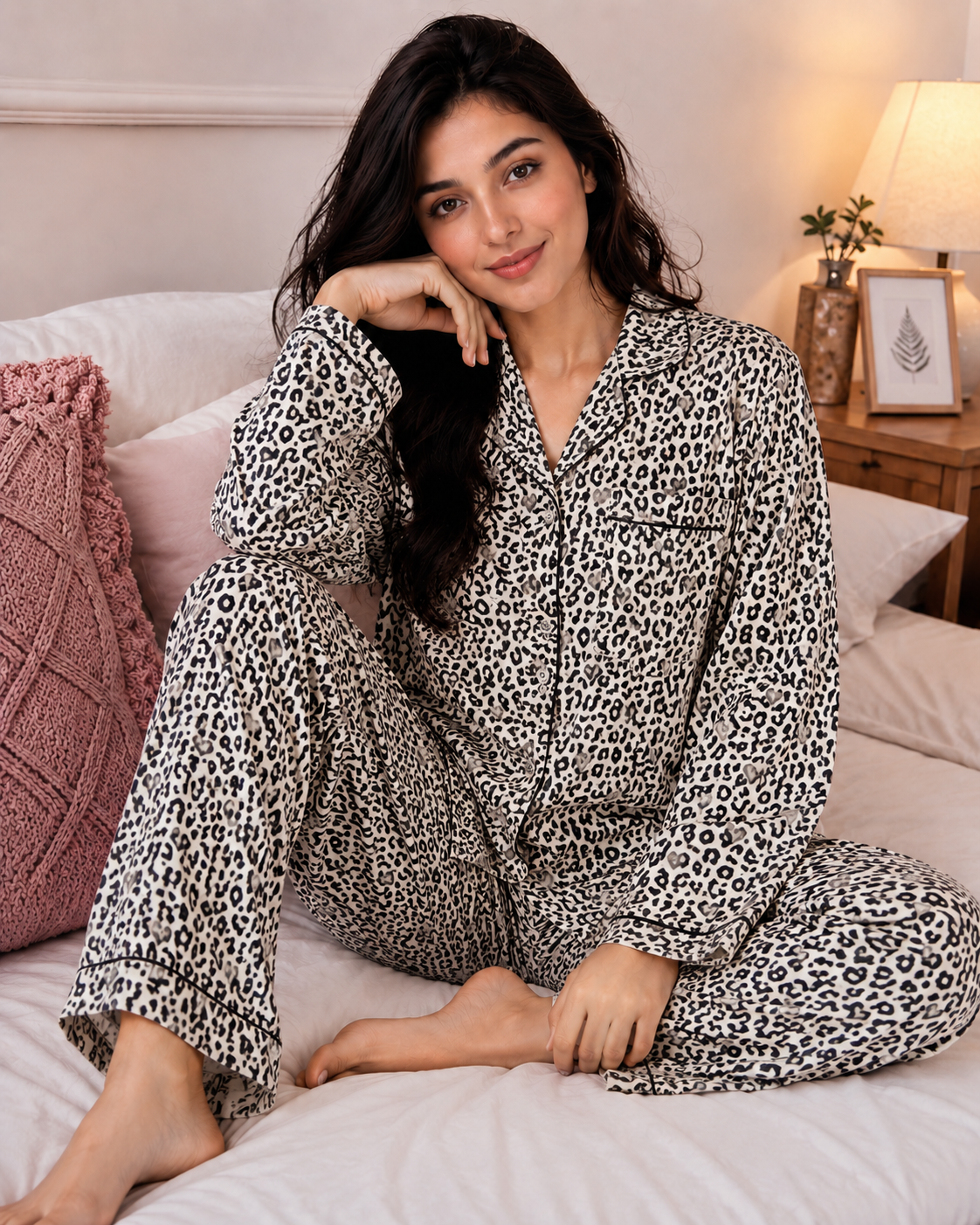 Arya Wild Leopard Pajama Set