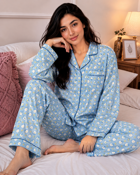 Arya Sky Cloud Pajama Set